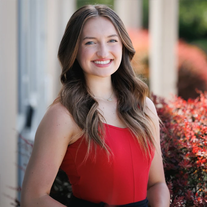 Allyson Makalous, in red